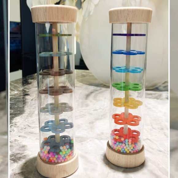 Children Early Education Hand eye-Coordination Wooden Rattle Toy(1 Set) - Picture 10 of 12